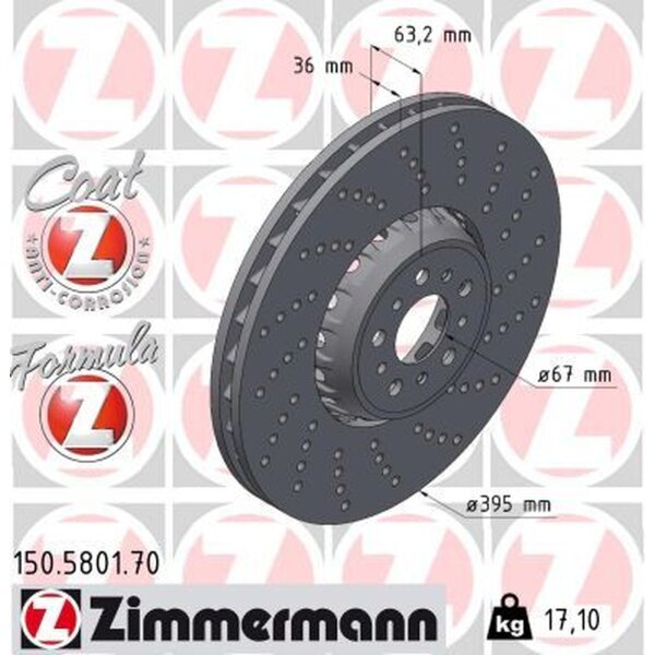 ZIMMERMANN 150.5801.70 Bremsscheibe
