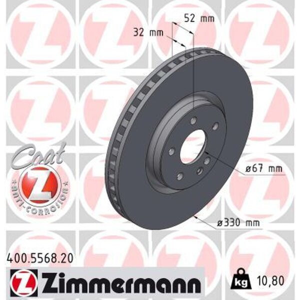 ZIMMERMANN 400.5568.20 Bremsscheibe