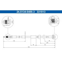 ATE 24.5134-0400.3 Bremsschlauch