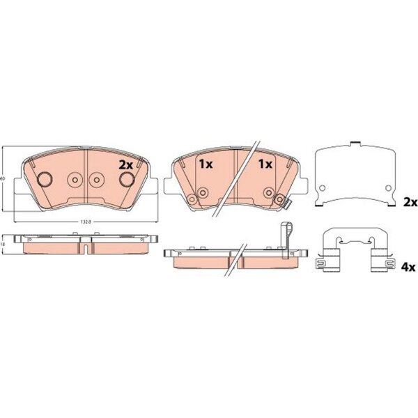 TRW GDB2510 Bremsbelagsatz, Scheibenbremse