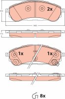 TRW GDB2529 Bremsbelagsatz, Scheibenbremse