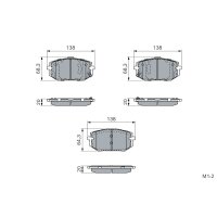 BOSCH 0 986 460 192 Bremsbelagsatz, Scheibenbremse