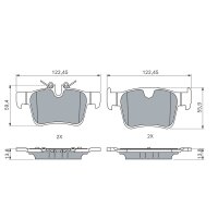 BOSCH 0 986 460 217 Bremsbelagsatz, Scheibenbremse