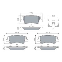 BOSCH 0 986 460 236 Bremsbelagsatz, Scheibenbremse