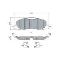 BOSCH 0 986 460 274 Bremsbelagsatz, Scheibenbremse
