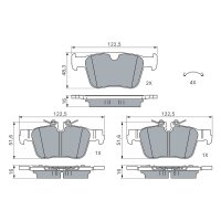 BOSCH 0 986 460 277 Bremsbelagsatz, Scheibenbremse