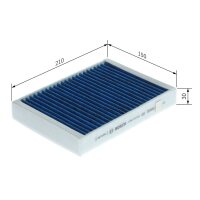 BOSCH 0 986 628 669 Filter, Innenraumluft