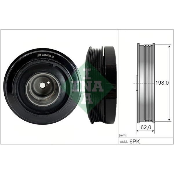 Schaeffler INA 544 0196 10 Riemenscheibe, Kurbelwelle