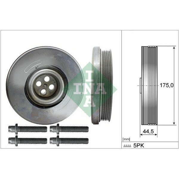 Schaeffler INA 544 0604 20 Riemenscheibe, Kurbelwelle