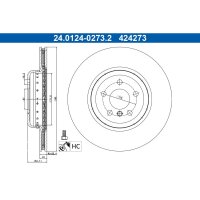 ATE 24.0124-0273.2 Bremsscheibe