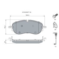 BOSCH 0 986 460 281 Bremsbelagsatz, Scheibenbremse