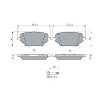 BOSCH 0 986 460 286 Bremsbelagsatz, Scheibenbremse