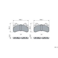 BOSCH 0 986 460 252 Bremsbelagsatz, Scheibenbremse