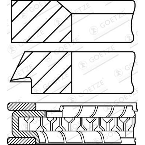 GOETZE ENGINE 08-424800-40 Kolbenringsatz