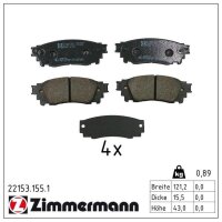 ZIMMERMANN 22153.155.1 Bremsbelagsatz, Scheibenbremse
