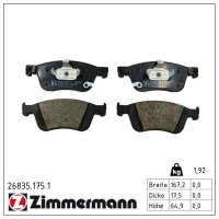ZIMMERMANN 26835.175.1 Bremsbelagsatz, Scheibenbremse
