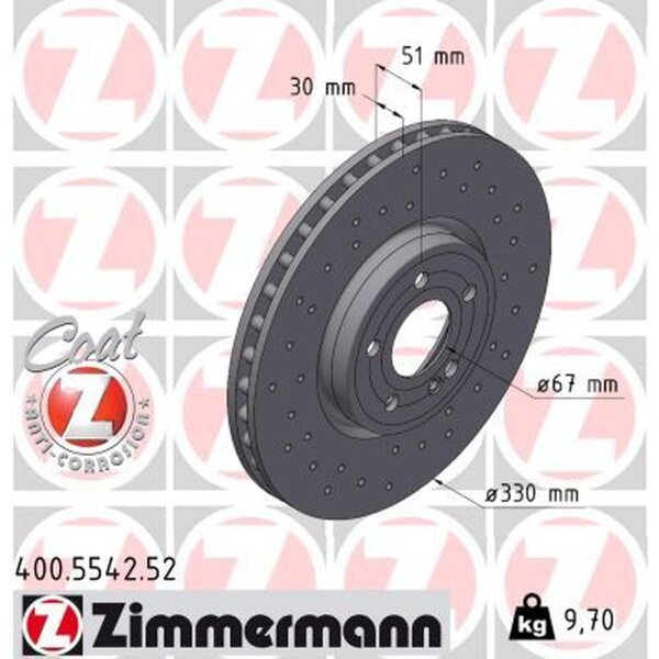 ZIMMERMANN 400.5542.52 Bremsscheibe