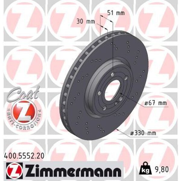 ZIMMERMANN 400.5552.20 Bremsscheibe