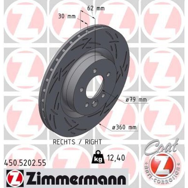 ZIMMERMANN 450.5202.55 Bremsscheibe