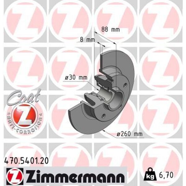 ZIMMERMANN 470.5401.20 Bremsscheibe