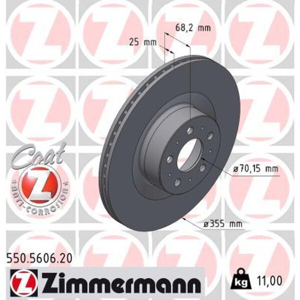 ZIMMERMANN 550.5606.20 Bremsscheibe