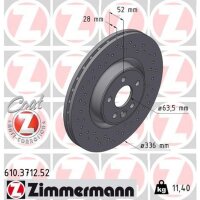 ZIMMERMANN 610.3712.52 Bremsscheibe