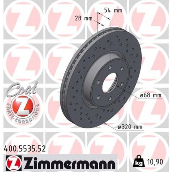 ZIMMERMANN 400.5535.52 Bremsscheibe