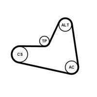 CONTINENTAL CTAM 6PK1000K1 Keilrippenriemensatz