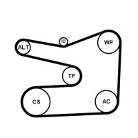 CONTINENTAL CTAM 6PK1635K1 Keilrippenriemensatz