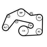 CONTINENTAL CTAM 6PK2523K1 Keilrippenriemensatz