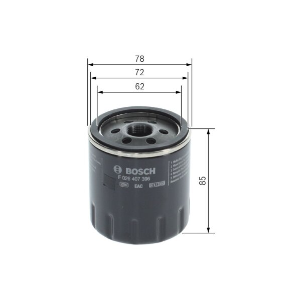 BOSCH F 026 407 396 Ölfilter