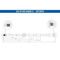 ATE 24.5140-0445.3 Bremsschlauch