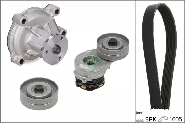 Schaeffler INA 529 0330 31 Wasserpumpe + Keilrippenriemensatz