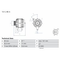 BOSCH 0 986 087 490 Generator