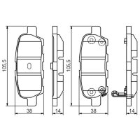 BOSCH 0 986 495 089 Bremsbelagsatz, Scheibenbremse