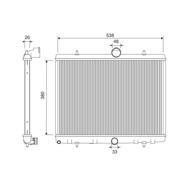 VALEO 701207 Kühler, Motorkühlung