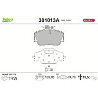 VALEO 301013A Bremsbelagsatz, Scheibenbremse
