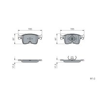 BOSCH 0 986 460 244 Bremsbelagsatz, Scheibenbremse