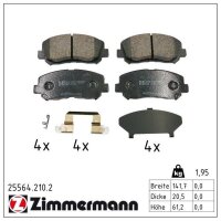 ZIMMERMANN 25564.210.2 Bremsbelagsatz, Scheibenbremse