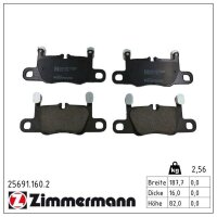 ZIMMERMANN 25691.160.2 Bremsbelagsatz, Scheibenbremse