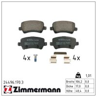 ZIMMERMANN 24496.170.3 Bremsbelagsatz, Scheibenbremse