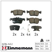 ZIMMERMANN 26784.145.2 Bremsbelagsatz, Scheibenbremse