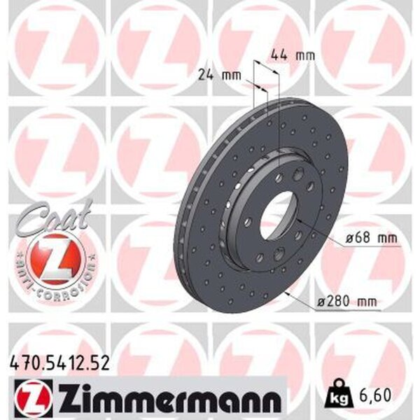 ZIMMERMANN 470.5412.52 Bremsscheibe