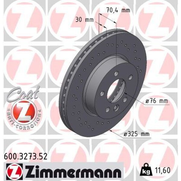ZIMMERMANN 600.3273.52 Bremsscheibe
