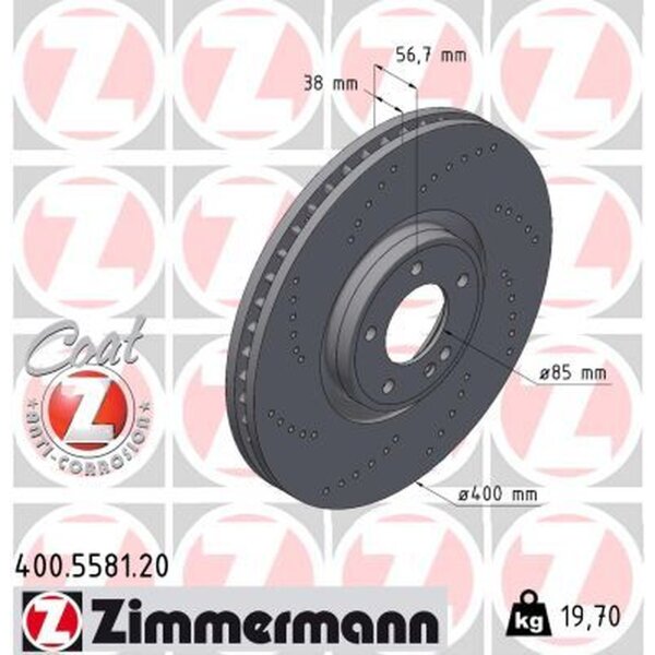ZIMMERMANN 400.5581.20 Bremsscheibe