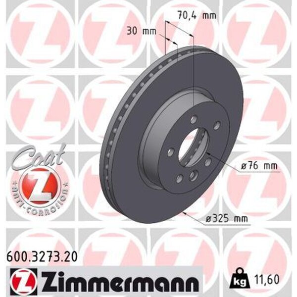 ZIMMERMANN 600.3273.20 Bremsscheibe