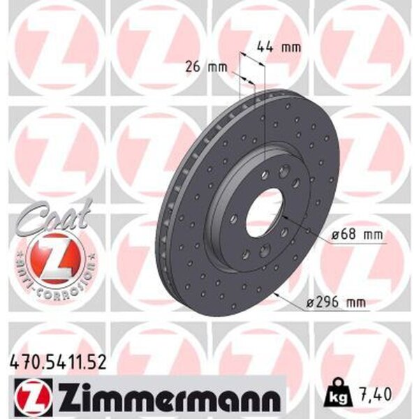 ZIMMERMANN 470.5411.52 Bremsscheibe