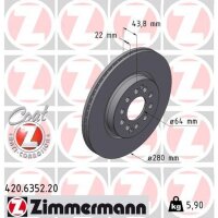 ZIMMERMANN 420.6352.20 Bremsscheibe