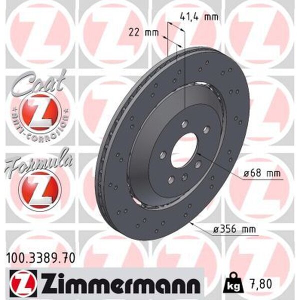 ZIMMERMANN 100.3389.70 Bremsscheibe