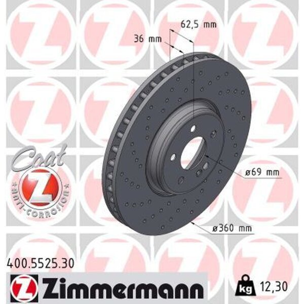 ZIMMERMANN 400.5525.30 Bremsscheibe